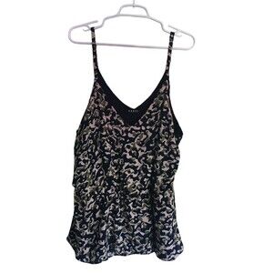 Rebel Wilson X Angels Top Women's Size XL Pink Navy Camo Sleeveless